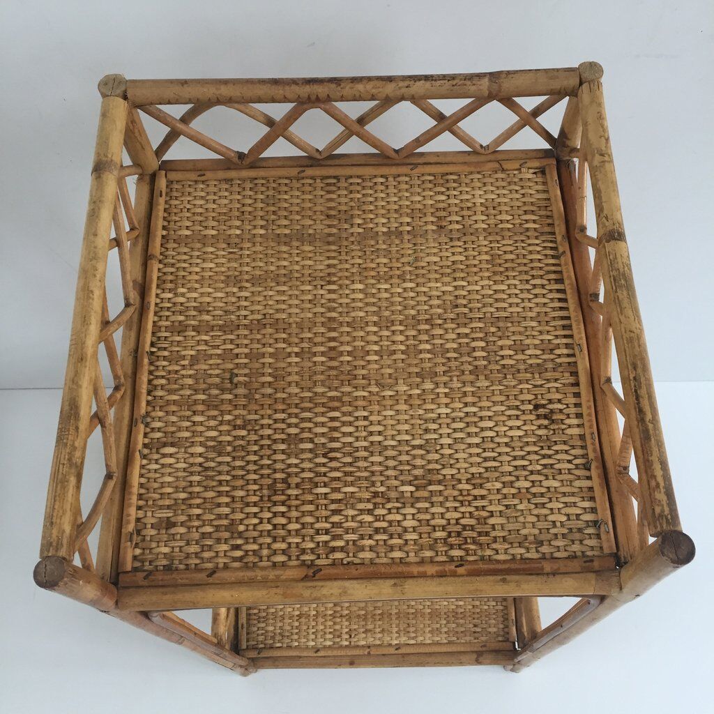 Vintage rattan shelf