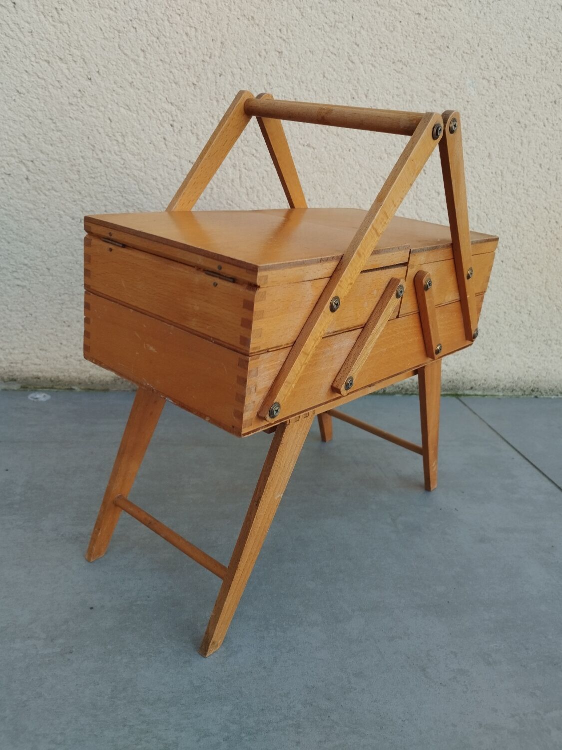Old sewing box worker
