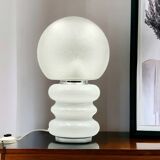Large Murano Glass Table Lamp with Ice Crystal Effect, 1960s