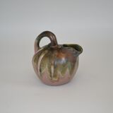 Gilbert Méténier flamed sandstone pitcher with metallic reflections
