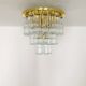 Large Brass Chandelier by Glashütte Limburg
