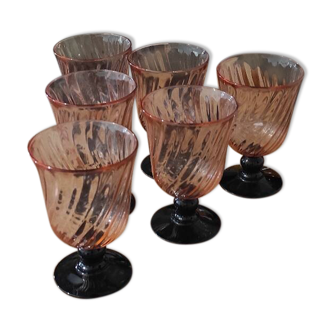 Set of Vintage Rosaline stemware