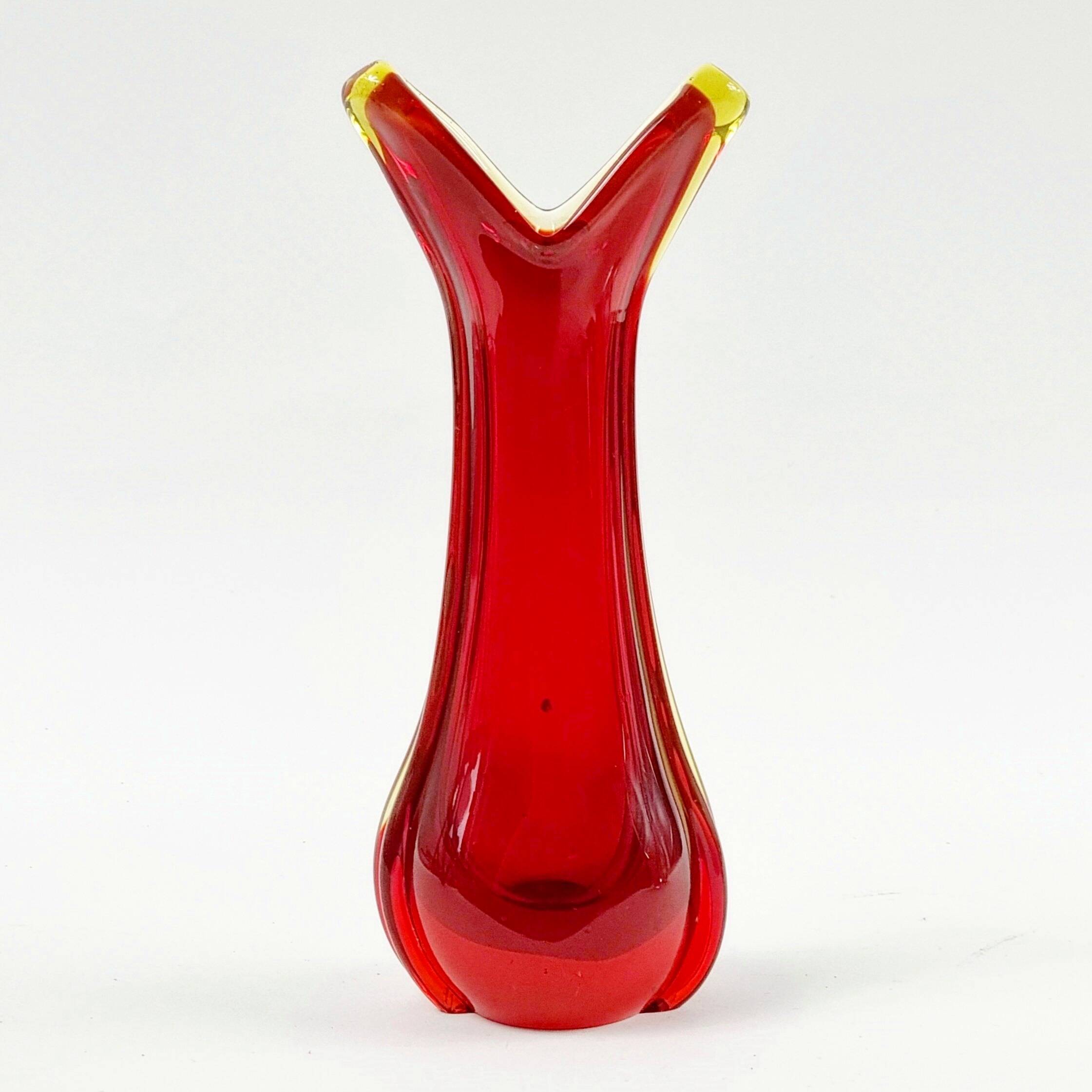 Mid-Century Sommerso Murano Glass Vase by Flavio Poli for Seguso, Murano, Italy, 1960s