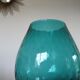 Italy glass vase in turquoise green 70s