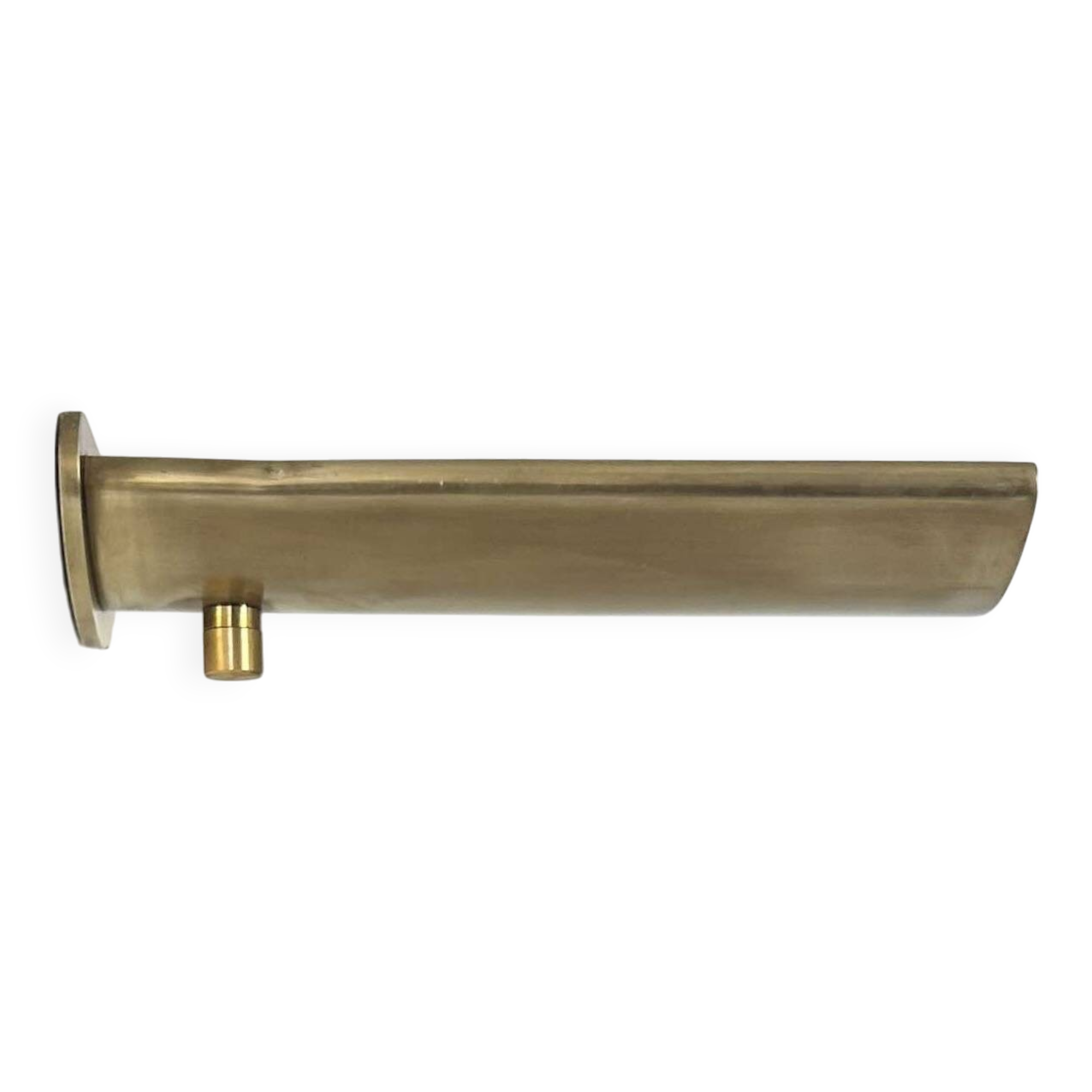 Vintage wall light with dimmer, solid brass, France 1970