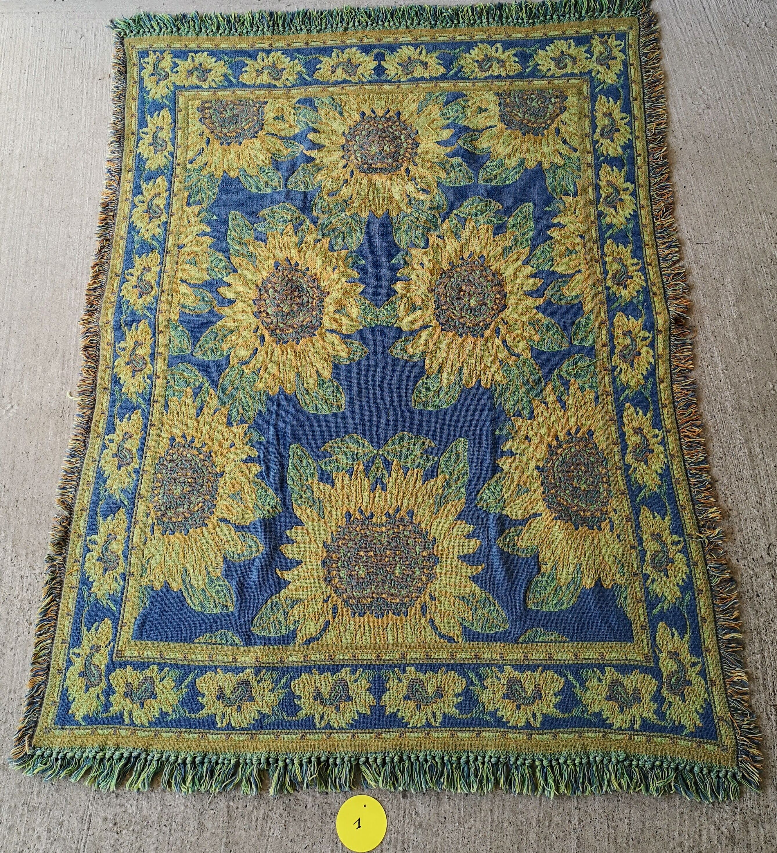 Jordan's "Tournesol" cotton kilim - 140x110cm