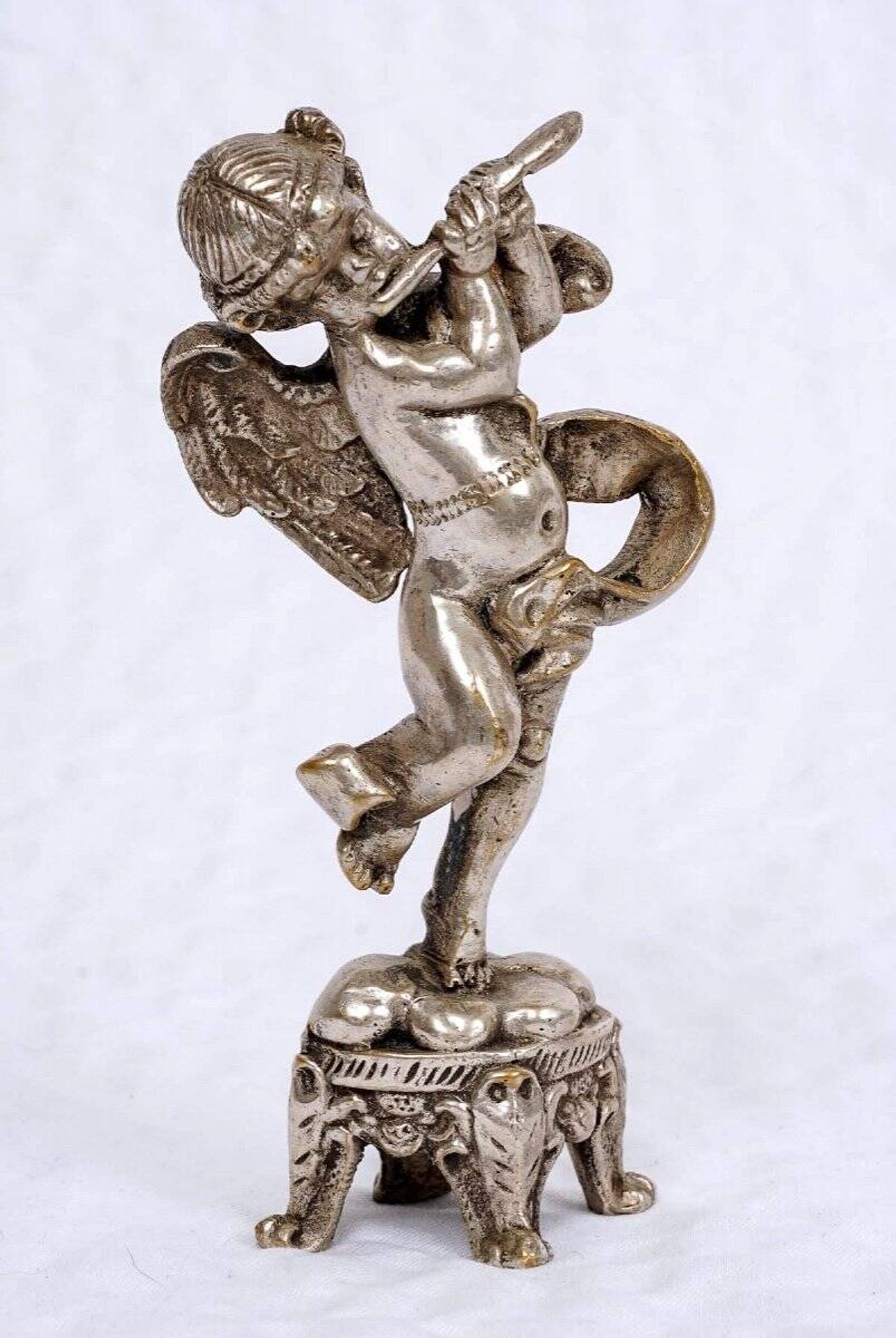 Set of three musician cherubs in cast lead - period: 20th century