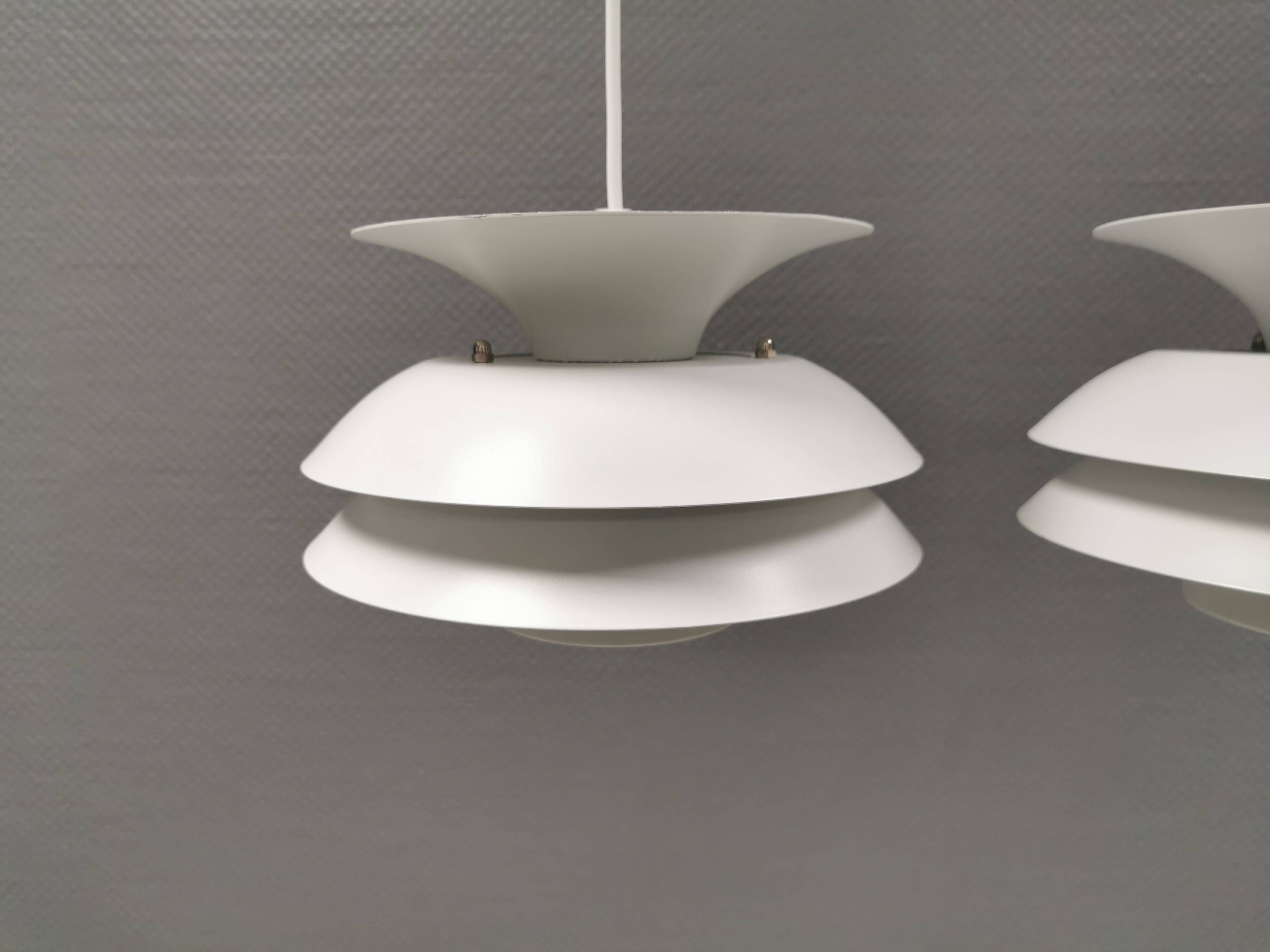 A set of hanging lamps, danish from the 1980s.