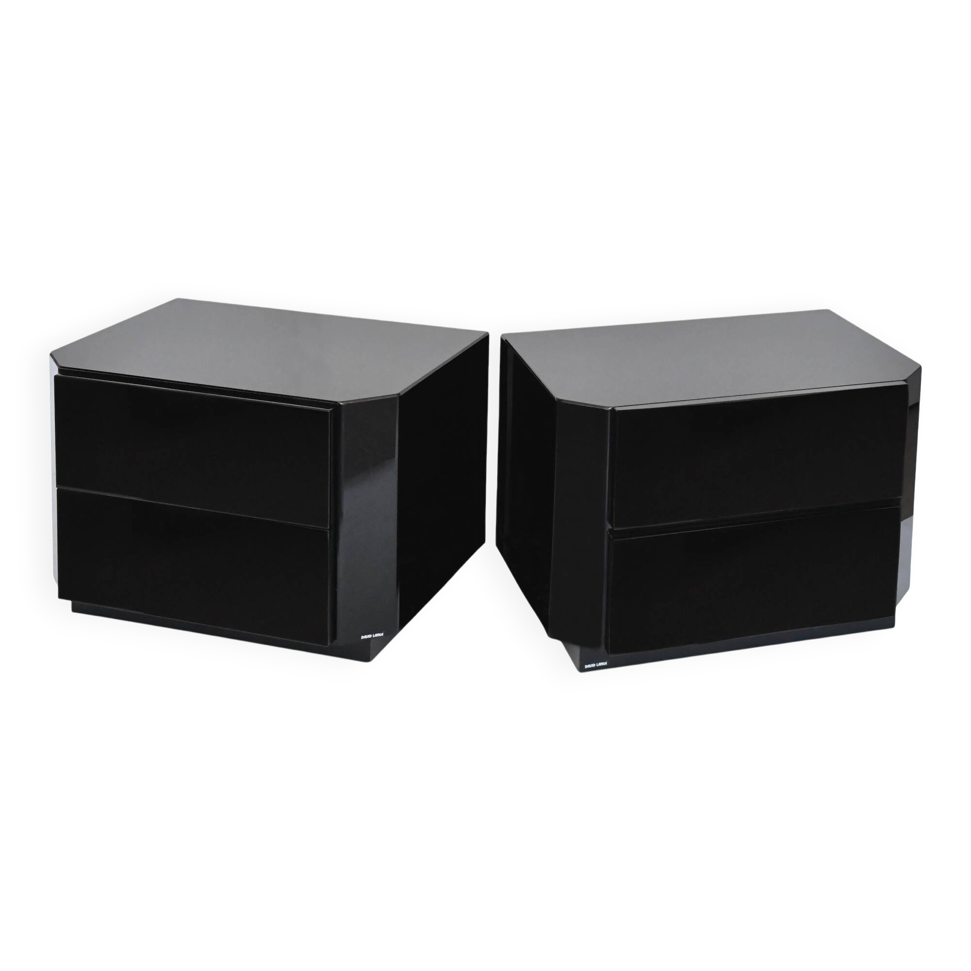 Pair of bedside tables by David Lange from the 1970s/80s.