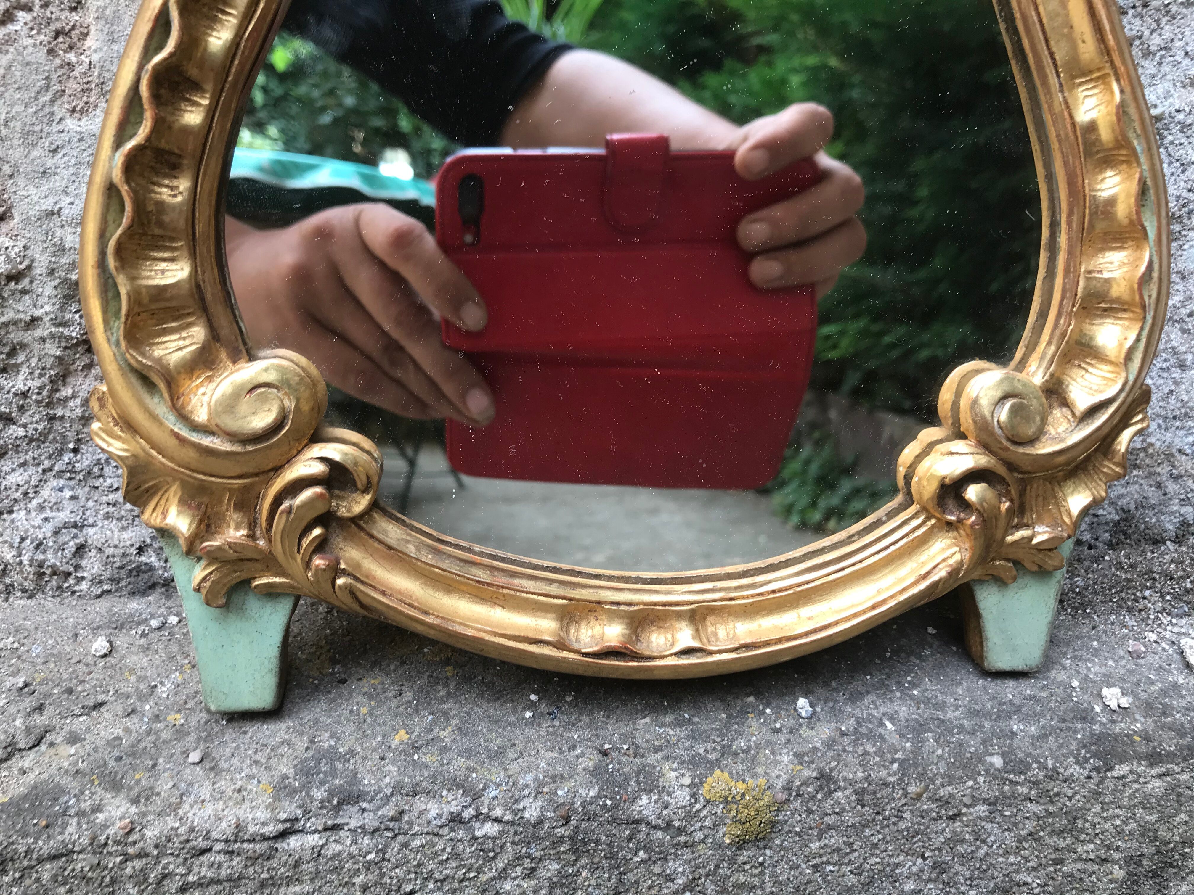 Miroir doré 31x22 cm