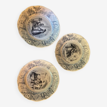 “l’epargne” talking plates sologne porcelain