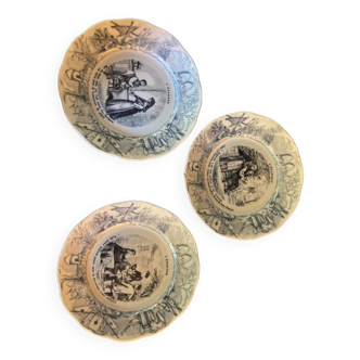 “l’epargne” talking plates sologne porcelain