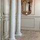 Pair of Carrara marble columns, 214 cm high, circa 1880
