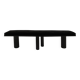 Contemporary Black Metal and Cotton Bench Designed by L.A Studio