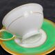 Complete set of 12 Art Deco fine porcelain cups and saucers Ros.
