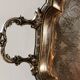 Large silver-plated serving tray, late 19th century.