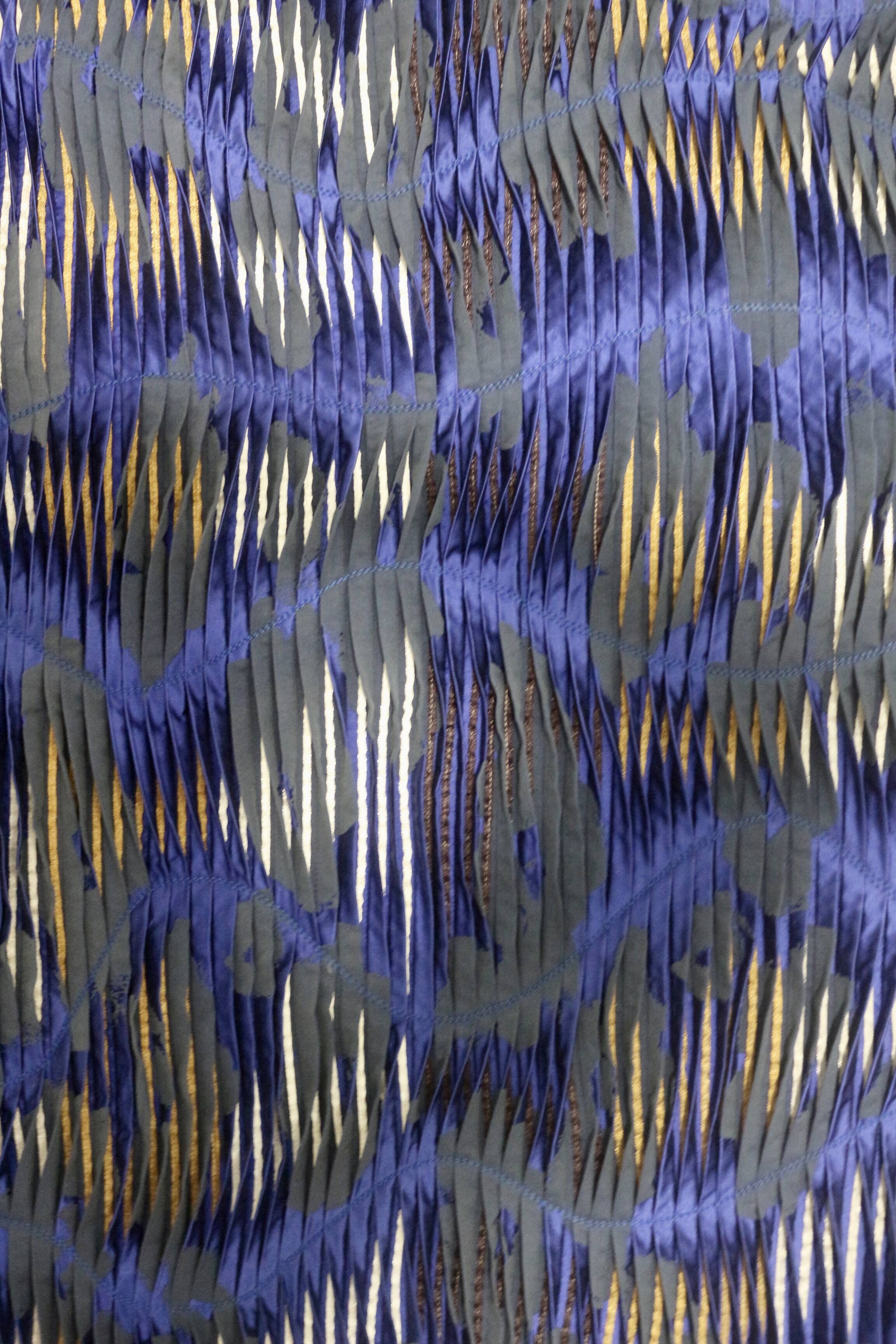 Tableau texturé contemporain Bleu imprimé  Ref cobalt