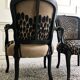 Restored Louis XV-style leopard convertible chairs