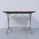 Art nouveau bistro table with cast iron frame