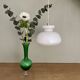 Vintage lampshade pendant light in white opaline