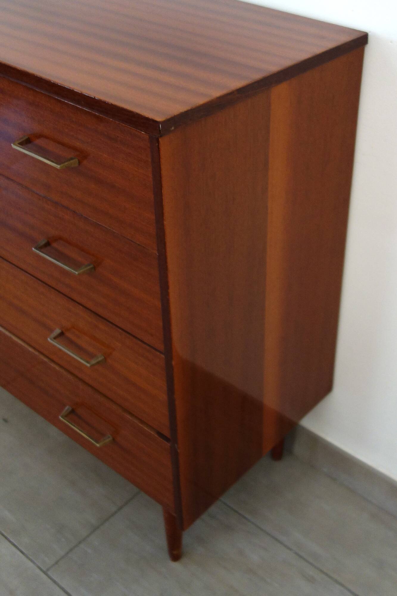 Commode bois 4 tiroirs vintage