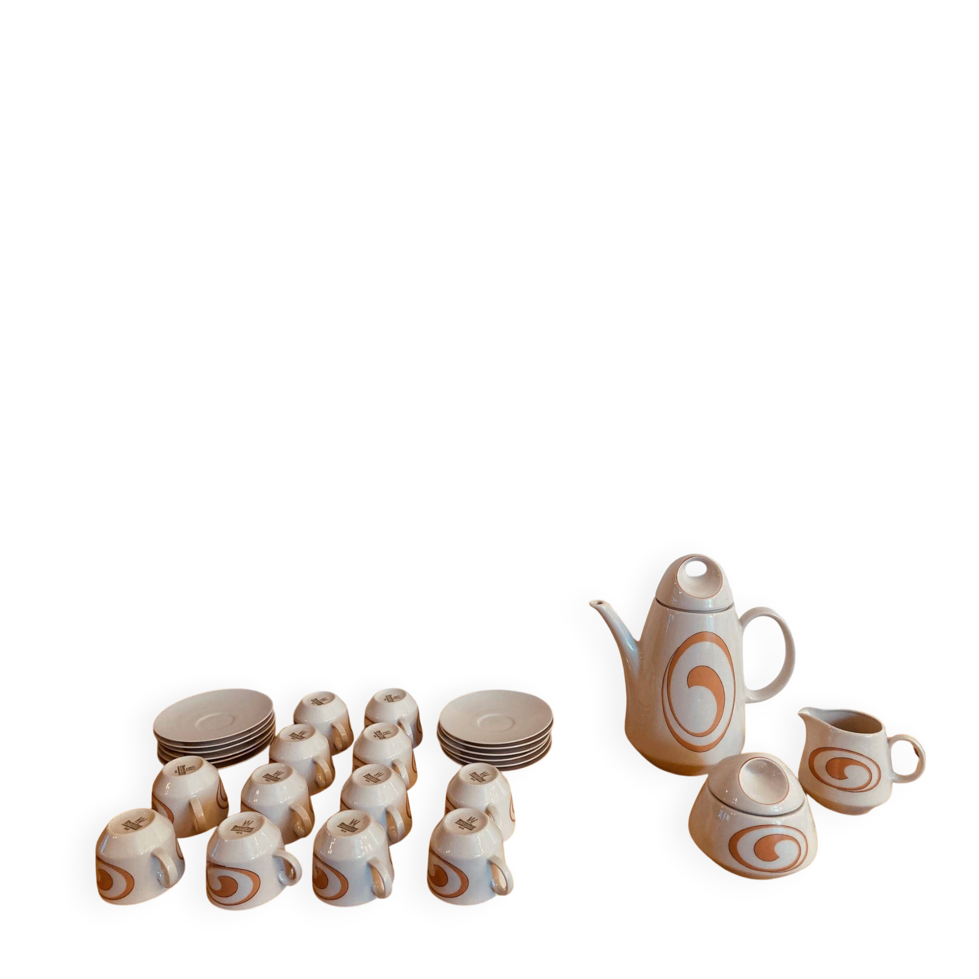 Vintage 1970s porcelain coffee service bareuther bavaria