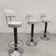 Italian bar stools in boucle fabric by Pedrali, 1970.
