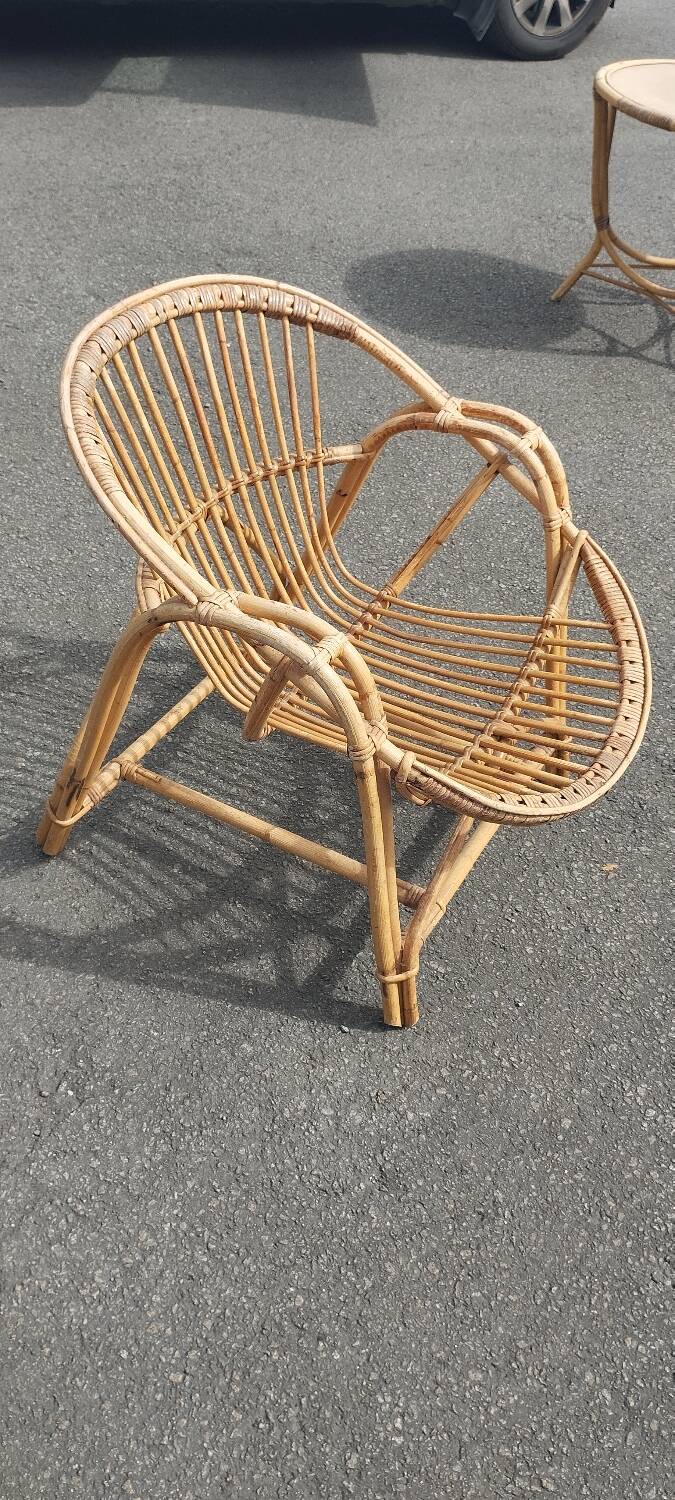 Rattan garden furniture from the 70s