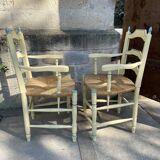 Pair of mulched armchairs Provence