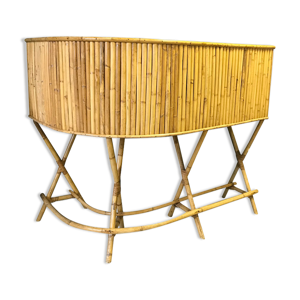 bar en rotin année 60