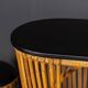 Striking 20thc italian standing bamboo dry bar & stools c.1960