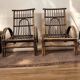 2 fauteuils vintage en rotin