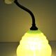 Wall lamp Art Deco porcelain brass glass Clichy almond green