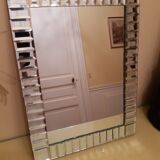 Beveled faceted mirror 40x30cm