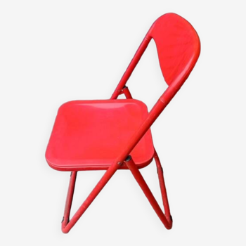 Chaises pliantesrouge de designer des années 70s