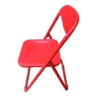 Chaises pliantesrouge de designer des années 70s