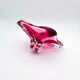 Large Crystal Bowl Bohemia Josef Hospodka 2.6kg Ruby Design 1960