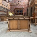 Late 19th century counter in solid oak