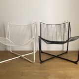 Black räane armchair by niels gammelgaard for ikea