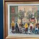 Original Swedish Oil on Canvas – “Market Scene” by Arne Wallsten – Signed