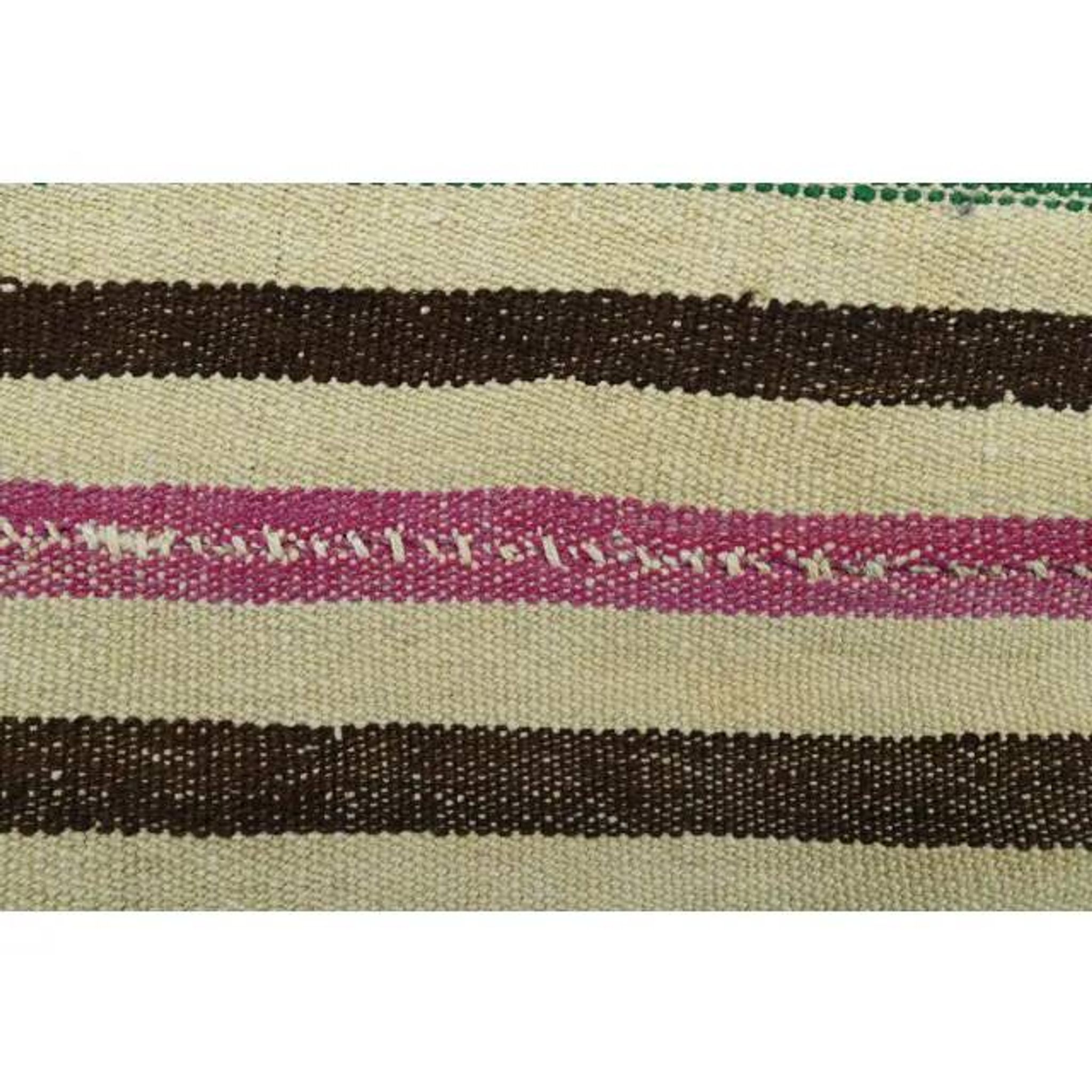 1970s Vintage Turkish Oushak Handmade Wool Cotton Beige Area Rug 137x221