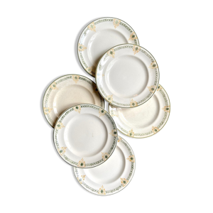 Lot de 6 assiettes plates Longwy