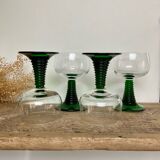 4 large Alsace Roemer glasses France