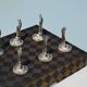 6 silver-plated menu holders A British production