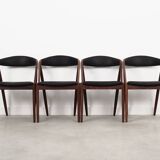 Set of four teak chairs, Danish design, 1970s, designer: Kai Kristiansen