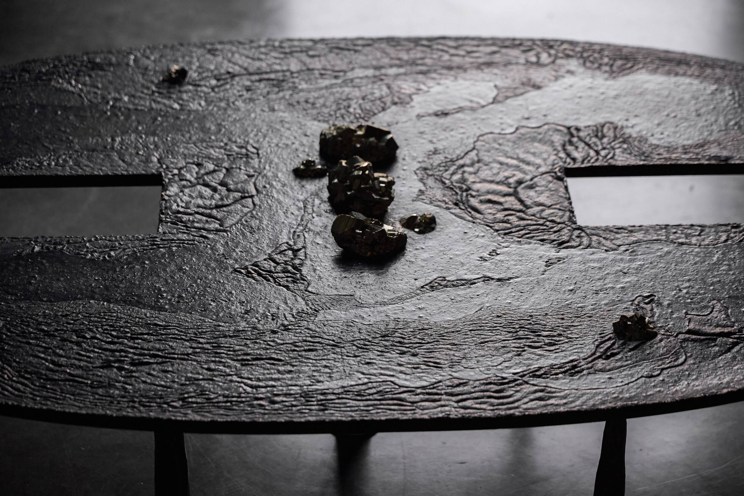 Thomas Serruys iron brutalist coffee table, Belgium, 2019