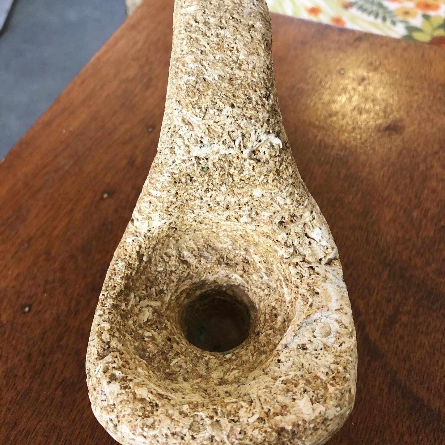 Stone candle holder