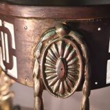 1900 bronze and brass art nouveau lamp, inspired by Napoleon 3, 35x18