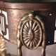 1900 bronze and brass art nouveau lamp, inspired by Napoleon 3, 35x18