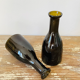 Lot de 2 jolis flacons identiques en verre ambré